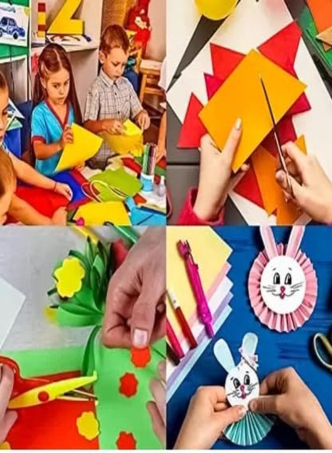 QUAKEL A4 Color Paper Colour, 100 Sheets Pack for Art & Craft, Decoration Copy Printing Papers Sheet,Home, School, Office Stationery A4 Double Sided Colored Coloured Paper (Set of 1, Multicolor) - Image 5